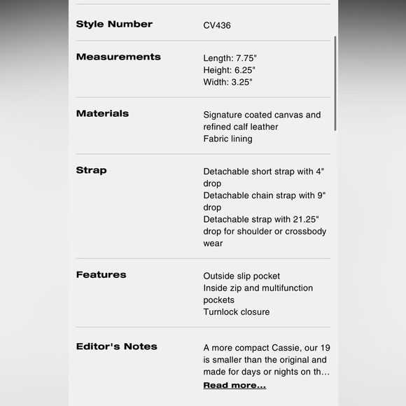 NEW Coach Cassie Crossbody Bag 19 In Signature Canvas w/ Shoulder strap - Picture 8 of 9